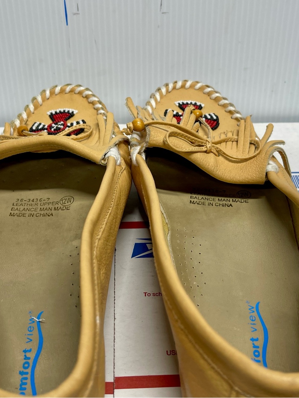 Beaded Moccasins W-12 Worn